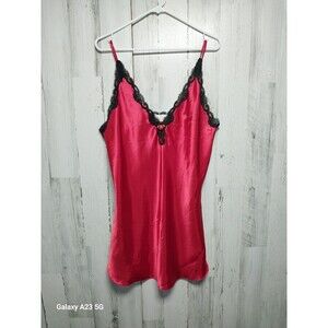 Inner Most red satin with black lace trim size Medium